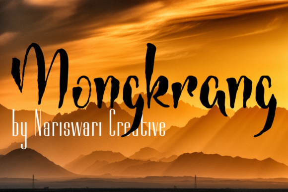 Mongkrang: A Dramatic Handwritten Font for Crafters