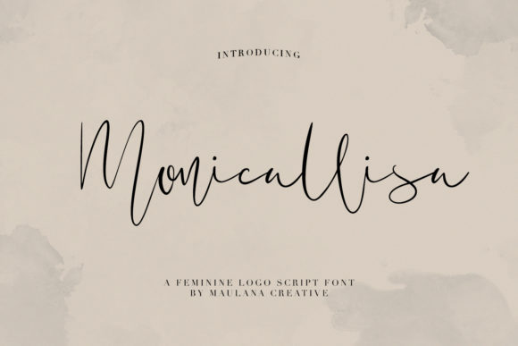 Monicallisa: A Stylish Script Font for Modern Editorial Design