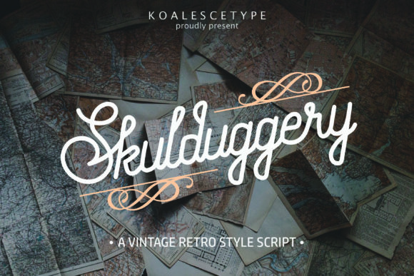 Skulduggery: A Retro Handwritten Font for Web Design
